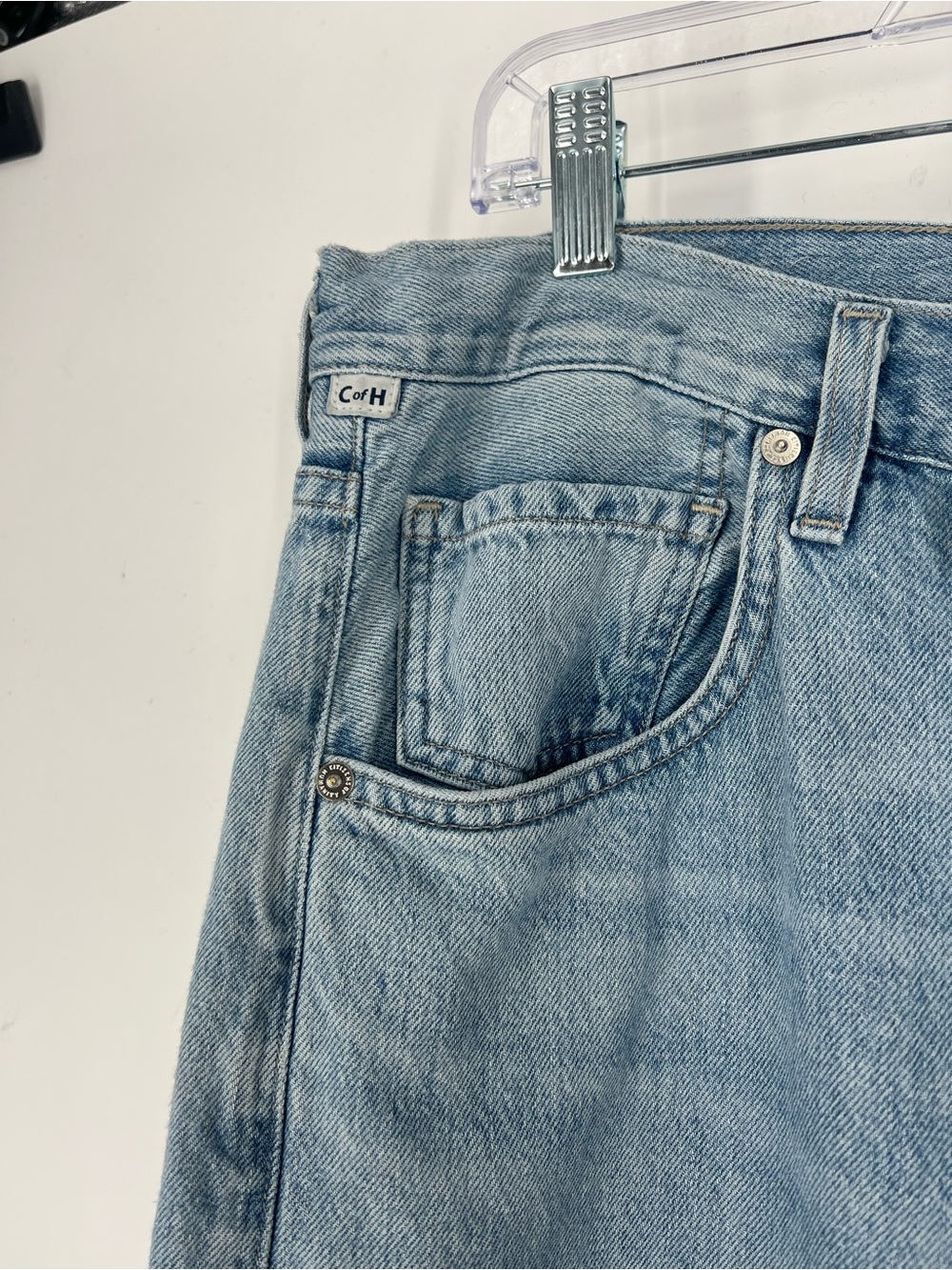 Citizens of Humanity Brynn Light Wash Drawstring Straight Leg Denim Jeans 31 - Picture 7 of 12